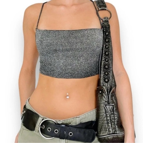 Urban Outfitters Shimmering Silver Camisole - Picture 1 of 8